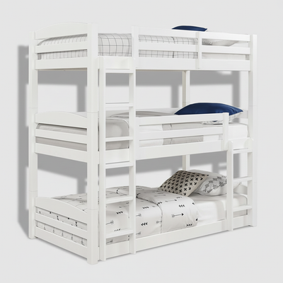 Ipsotu Mango Wood Bunk Bed Without Storage Single Bed Furniture for Bedroom Living Room