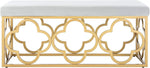 Fleur Bench Glam Velvet and Metal 