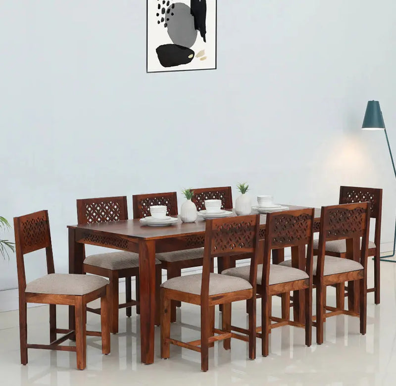 Sheesham Wood Durque 8 Seater Dining Table Set for Home | Dining Furniture 