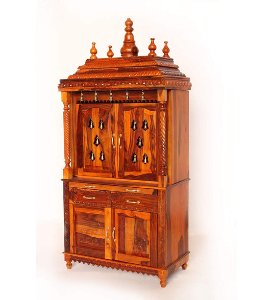 Translation missing: en.Handcrafted Wooden Mandir Temple | Traditional Home &amp; Office Pooja Mandir 