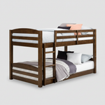 Ipsotu Mango Wood Bunk Bed Without Storage Single Bed Furniture for Bedroom Living Room Home (Mango - Brown) 