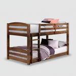 Ipsotu Mango Wood Bunk Bed Without Storage Single Bed Furniture for Bedroom Living Room Home (Mango - Brown) 