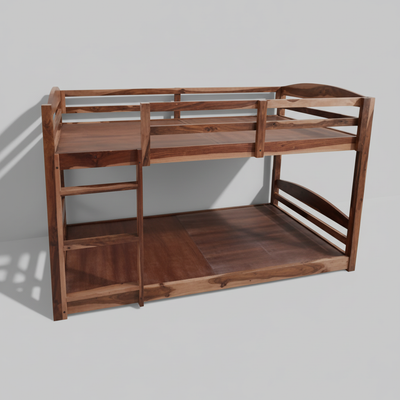 Ipsotu Mango Wood Bunk Bed Without Storage Single Bed Furniture for Bedroom Living Room