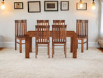 Sheesham Wood Salvador 6 Seater Dining Table Set for Home | Dining Furniture 