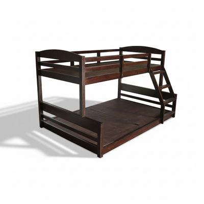 Ipsotu Mango Wood Bunk Bed Without Storage Single Bed Furniture for Bedroom Living Room