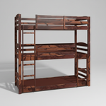 Ipsotu Mango Wood Bunk Bed Without Storage Single Bed Furniture for Bedroom Living Room Home (Mango - Brown) 