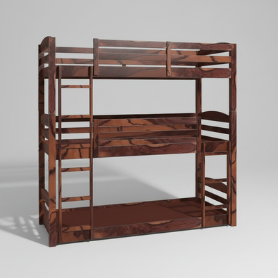 Ipsotu Mango Wood Bunk Bed Without Storage Single Bed Furniture for Bedroom Living Room