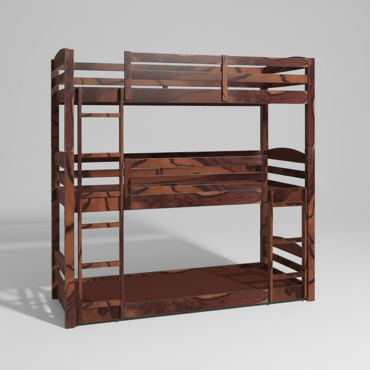 Translation missing: en.Ipsotu Mango Wood Bunk Bed Without Storage Single Bed Furniture for Bedroom Living Room Home (Mango - Brown) 