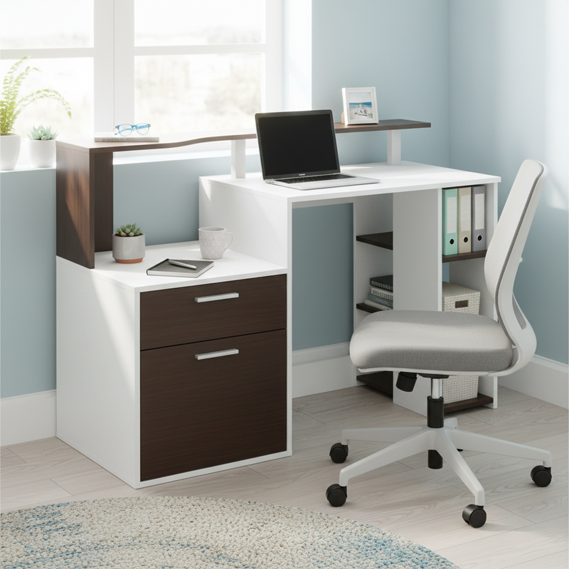 Solid Mango Wood Study Desk Table for Home and Office 