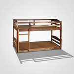 Ipsotu Mango Wood Bunk Bed Without Storage Single Bed Furniture for Bedroom Living Room Home (Mango - Brown) 