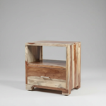 Solid Wood Mary Bedside Storage Table for Living Room 