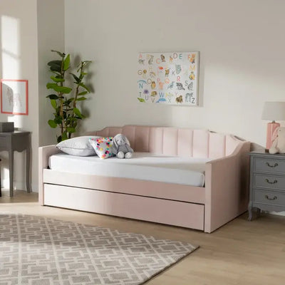 Krease Upholstered Daybed with Trundle Bed