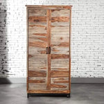 Sheesham Wood Double Doors Multipurpose Storage Bogote Wardrobe Almirah for Bed Room 