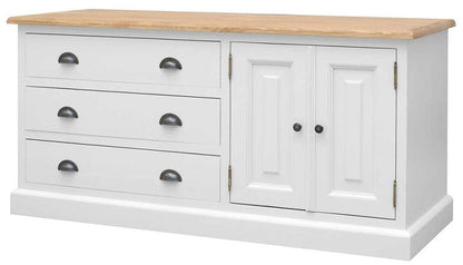 Mango Wood Leo Storage Entertainment TV Stand Unit for Living Room 