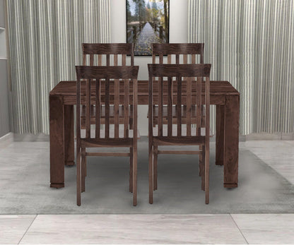 Sheesham Wood Salvador 4 Seater Dining Table Set for Home and Living Rooms| Dining Furniture 