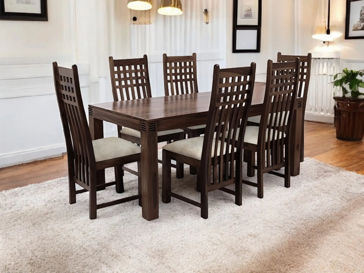 Translation missing: en.Sheesham Wood Avavia 6 Seater Dining Table Set for Home | Dining Furniture 
