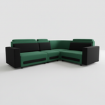 L-Shaped Sectional 6-Seater Sofa Padded Armrest Perfect Fabric Corner Sofa 