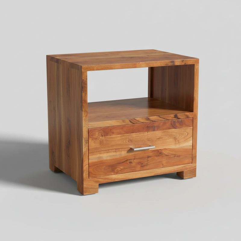 Solid Wood Mary Bedside Storage Table for Living Room 