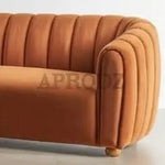 Serene Modern Channel Sofa 3-Seater Couch for Living Room 