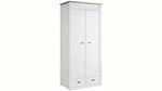 Mango Wood Multipurpose Storage Varna 2-Door & 2 Drawer Wardrobe Almirah for Bedroom | Cocoa Brown 