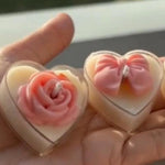 Heart Charm Candle Set – Love & Light in Every Glow 