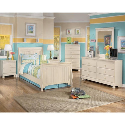 Solid Wood Without Storage Single Size Mcma Bed for Bedroom Stylish | Cream Finish