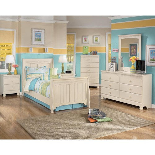 Solid Wood Without Storage Single Size Mcma Bed for Bedroom Stylish | Cream Finish
