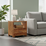 Solid Wood Mary Bedside Storage Table for Living Room 