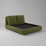 Upholstered Platform Bed with Two Removable Pillow Headboard 