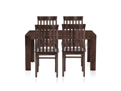 Sheesham Wood Salvador 4 Seater Dining Table Set for Home and Living Rooms| Dining Furniture