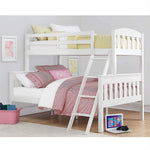 Mango Wood Coedlac Kids Bunk Beds with Ladder for Bedroom | Brown | Grey | White 