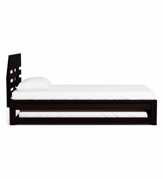 Sheesham Wood Without Storage Single Size Trevi Bed for Bedroom Stylish | Dark Brown Finish