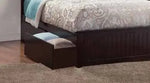 Solid Wood Storage Queen Size Weston Bed for Bedroom Stylish | Dark Brown Finish 