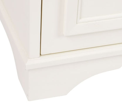 Mango Wood Norto Extra Wide Dresser & Topper Set with Topper Mattress Changing pad is Also Included/White Color