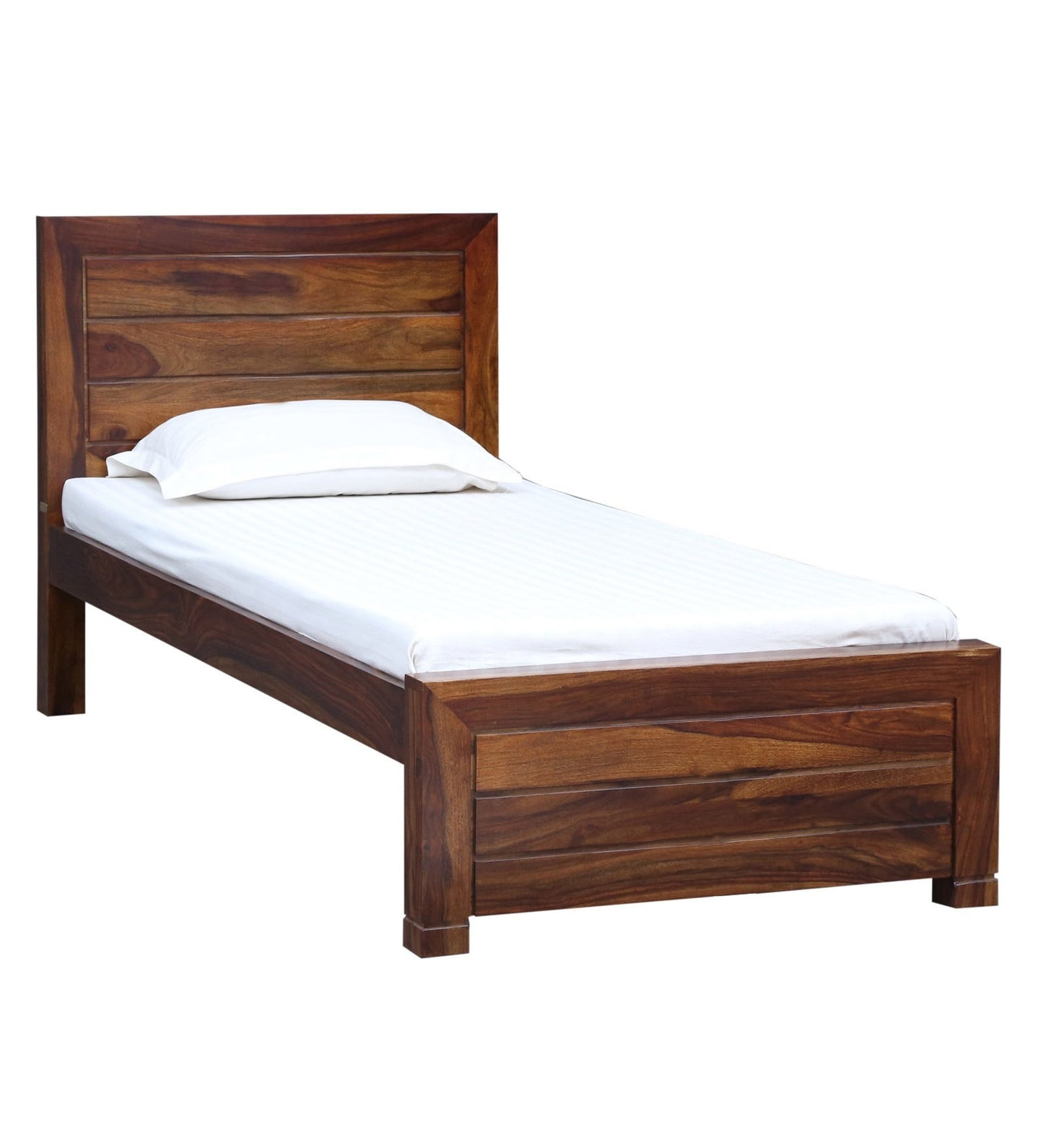 Sheesham Wood Without Storage Kour Single Size Bed for Bedroom Stylish | Natural Finish