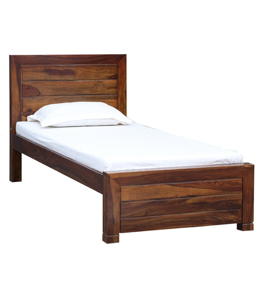 Sheesham Wood Without Storage Kour Single Size Bed for Bedroom Stylish | Natural Finish