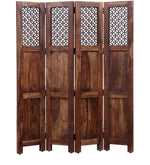 Durque 4 Panel Room Divider - Provincial Teak 