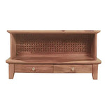 Wooden Pooja Temple – Solid Wood Floor-Mount, Polished Finish, 88.9 × 35.6 × 45.7 cm, Living Room Mandir 