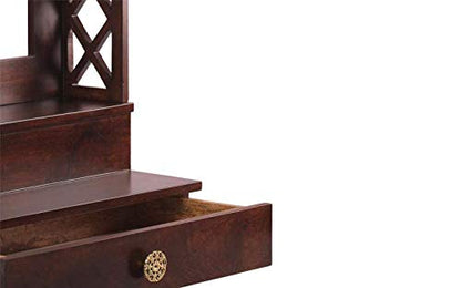 Wooden Temple (Wall Mounted) with Storage Drawer