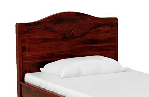 Sheesham Wood Without Storage Steffa Single Size Bed for Bedroom Stylish | Mohogany Finish