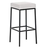 Maude Cushion Seat and Metal Bar Stool (Metal - White) 