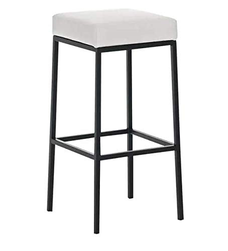 Translation missing: en.Maude Cushion Seat and Metal Bar Stool (Metal - White) 