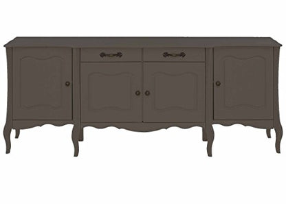 Aprodz Soild Wood Teresina Sideboard Storage Cabinet with Drawer for Living Room | Opera Evening Finish