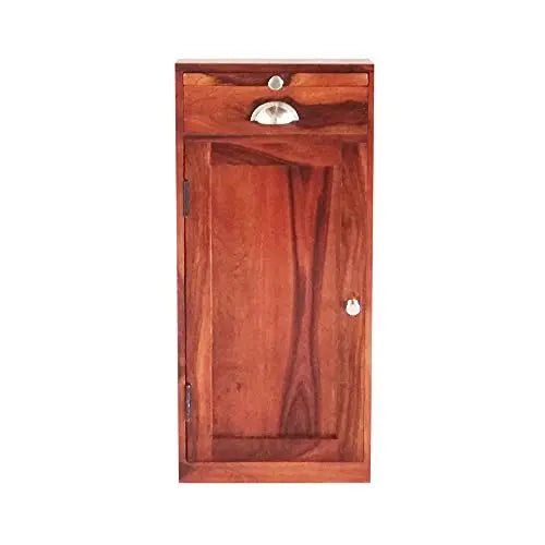 Translation missing: en.APRODZ Mango Wood Gilmore Stylish Brown Bar Cabinet with Wine Glass Storage for Living Room