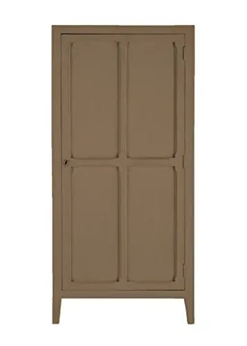 Mango Wood Multipurpose Storage Stockholm Wardrobe for Bedroom | 1 Door and 4 Sleeves Almirah | Cream 