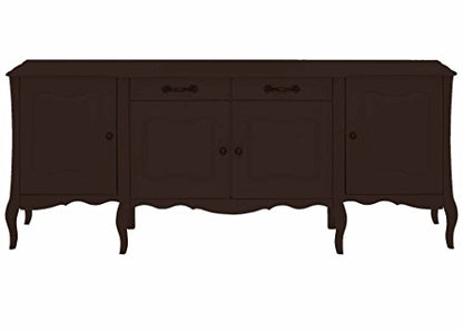 APRODZ Mango Wood Rosario Sideboard Storage Cabinet for Living Room | Wooden Cabinet for Home | Mossy Garden Finish