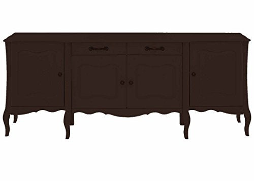 Aprodz Soild Wood Teresina Sideboard Storage Cabinet with Drawer for Living Room | Opera Evening Finish