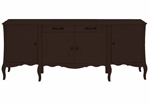 Aprodz Soild Wood Teresina Sideboard Storage Cabinet with Drawer for Living Room | Opera Evening Finish