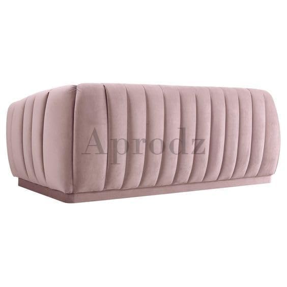 Serene Modern Channel Sofa 3-Seater Couch for Living Room