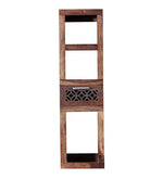 Durque Sheesham Wood Vertical Wall Shelf - Provincial Teak Finish 